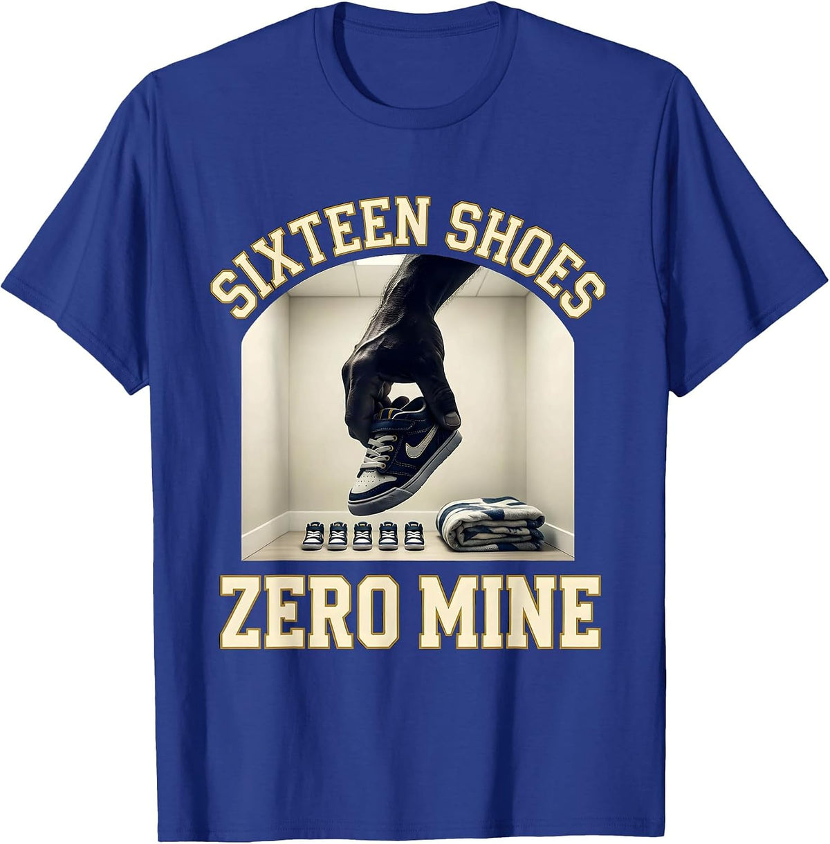 Men's Sixteen Shoes Zero Mine Funny Daycare Provider Childcare T-Shirt - Royal Blue