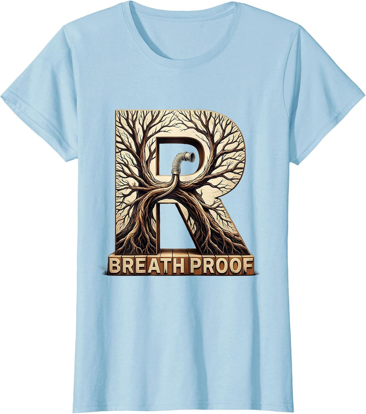 Women's Breath Proof Respiratory Therapist RT Care Week Humor T-Shirt - Baby Blue