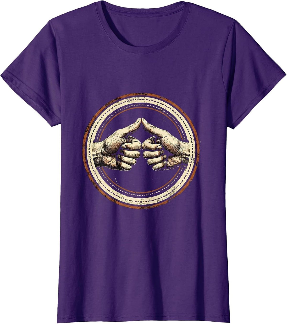 Women's Occupational Therapy Pinch Grip Exercise Illustration T-Shirt - Purple