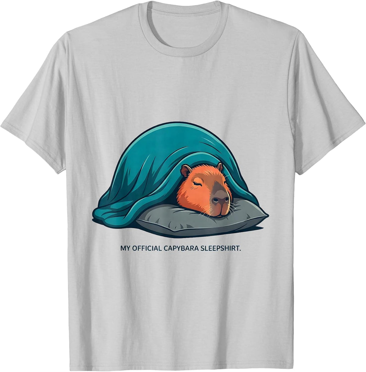 Men's My Official Capybara Sleepshirt Cute Animal Lover Lounge T-Shirt - Silver Grey