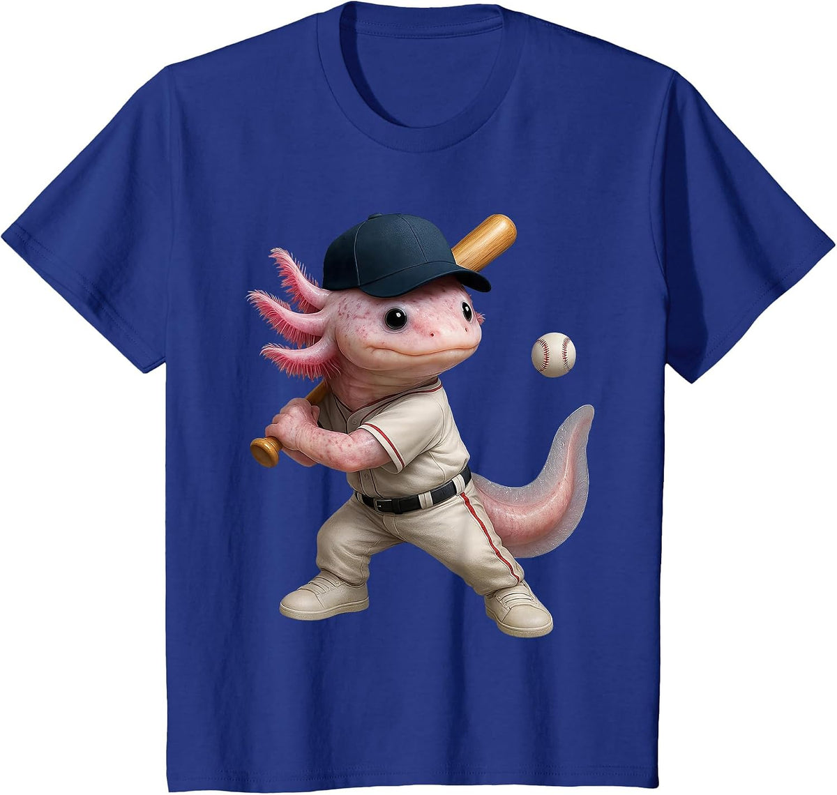 Axolotl Baseball T-Shirt - Royal Blue