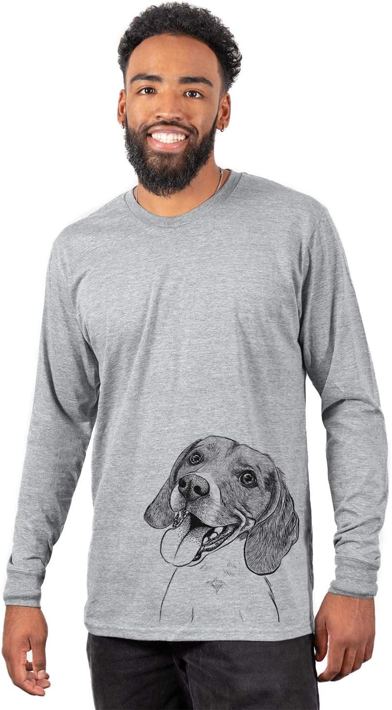Bare Little Bandit the Beagle Dog Triblend T-Shirt - Unisex Unisex Long Sleeve