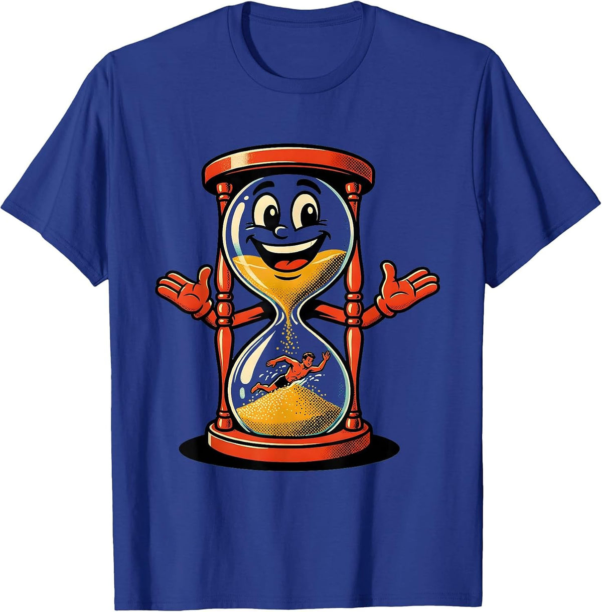 Men's Occupational Therapy Swimming Hourglass Graphic T-Shirt - Royal Blue
