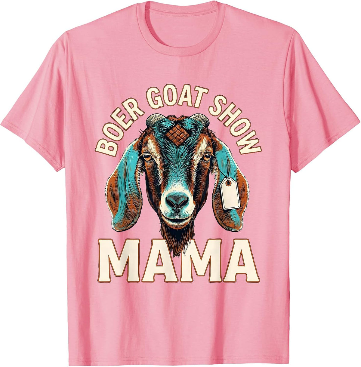 Men's Boer Goat Show Mama Rustic Farm Pride Stock Show Mom T-Shirt - Pink