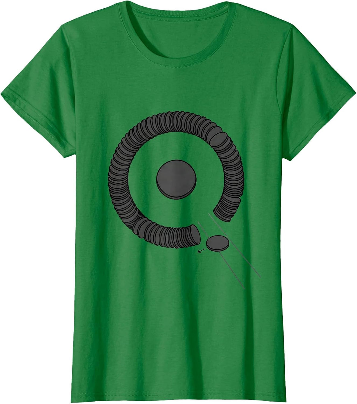 Dot Circle Gap Chemistry Pun Science Nerd Humor T-Shirt - Kelly Green