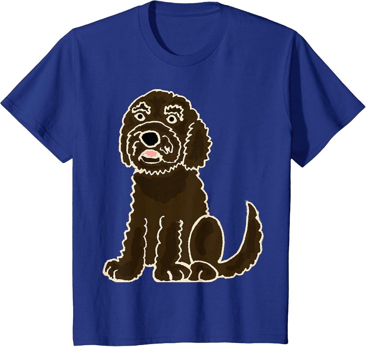 Smiletodaytees Chocolate Labradoodle Dog T-Shirt T-Shirt - Royal Blue