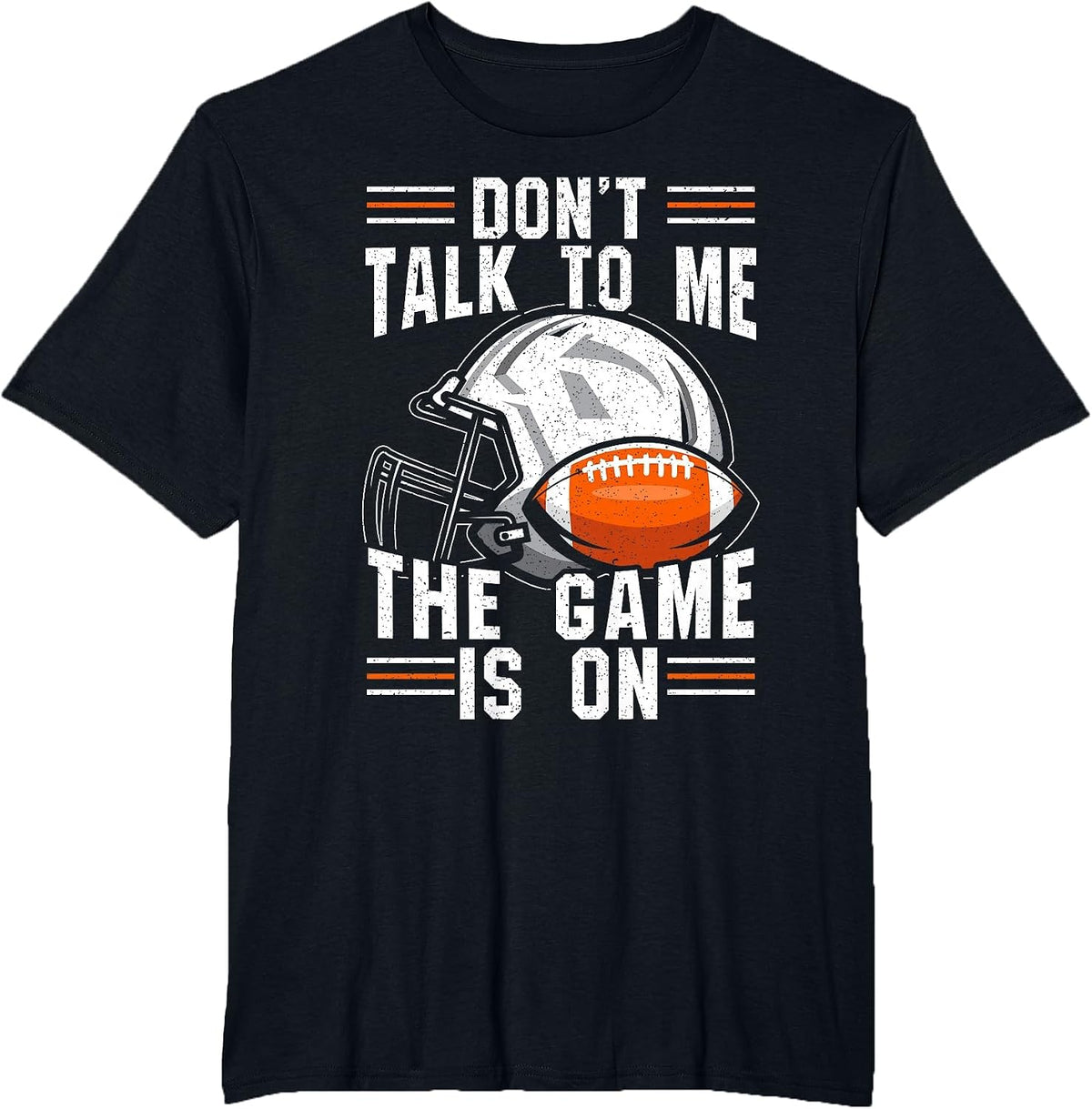 Don't Speak to Me, the Game is Running on Football T-Shirt - Black