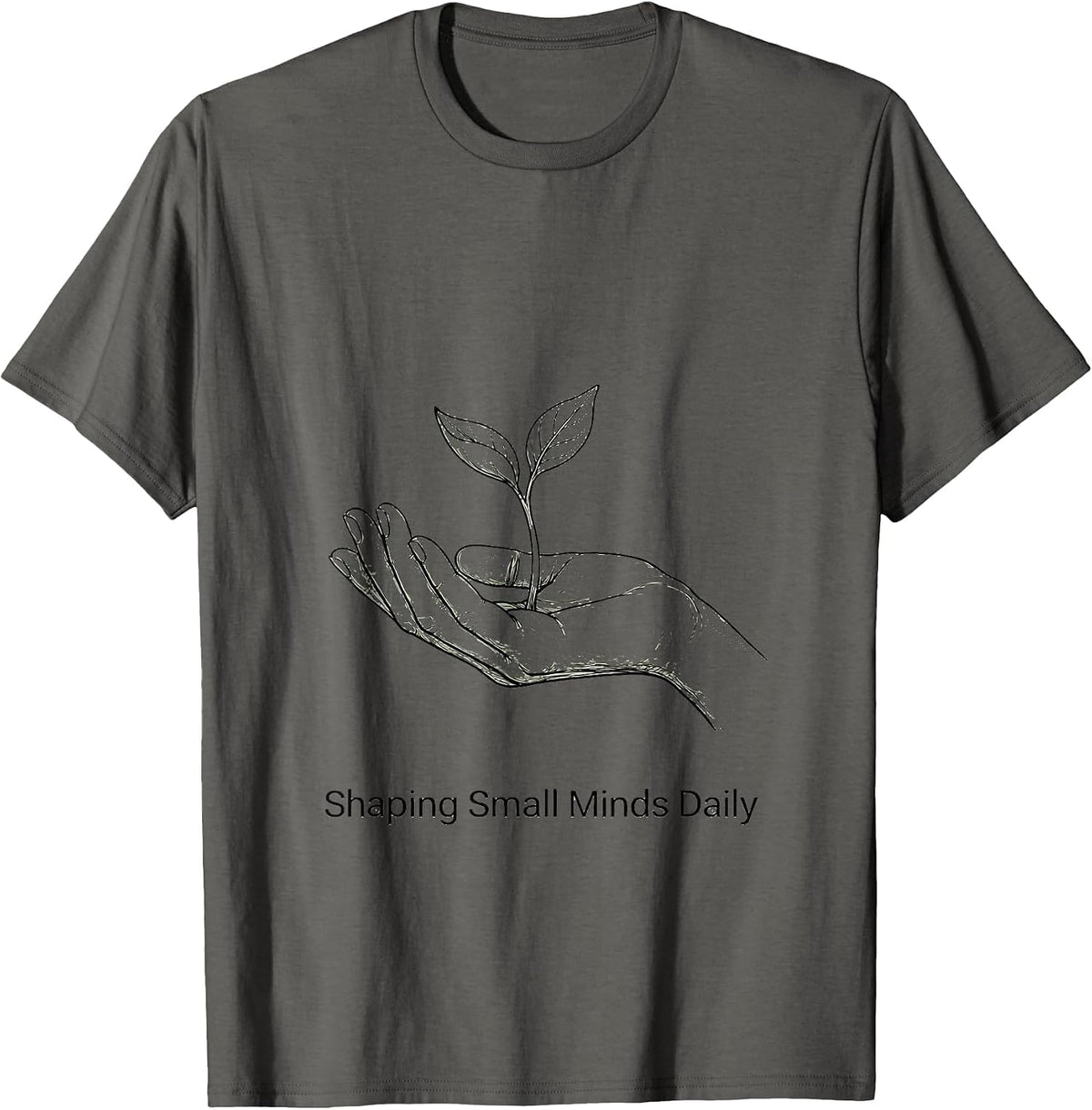 Men's Shaping Small Minds Daily Preschool Teacher T-Shirt - Asphalt Grey