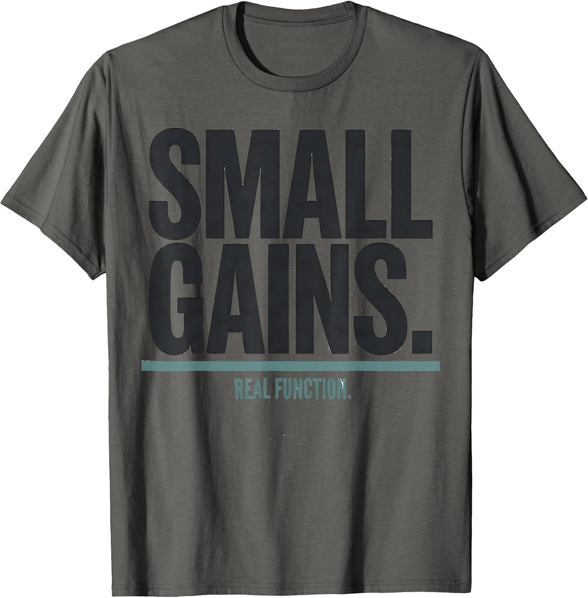 Small Gains Real Function Funny Occupational Therapy OT T-Shirt - Asphalt Grey