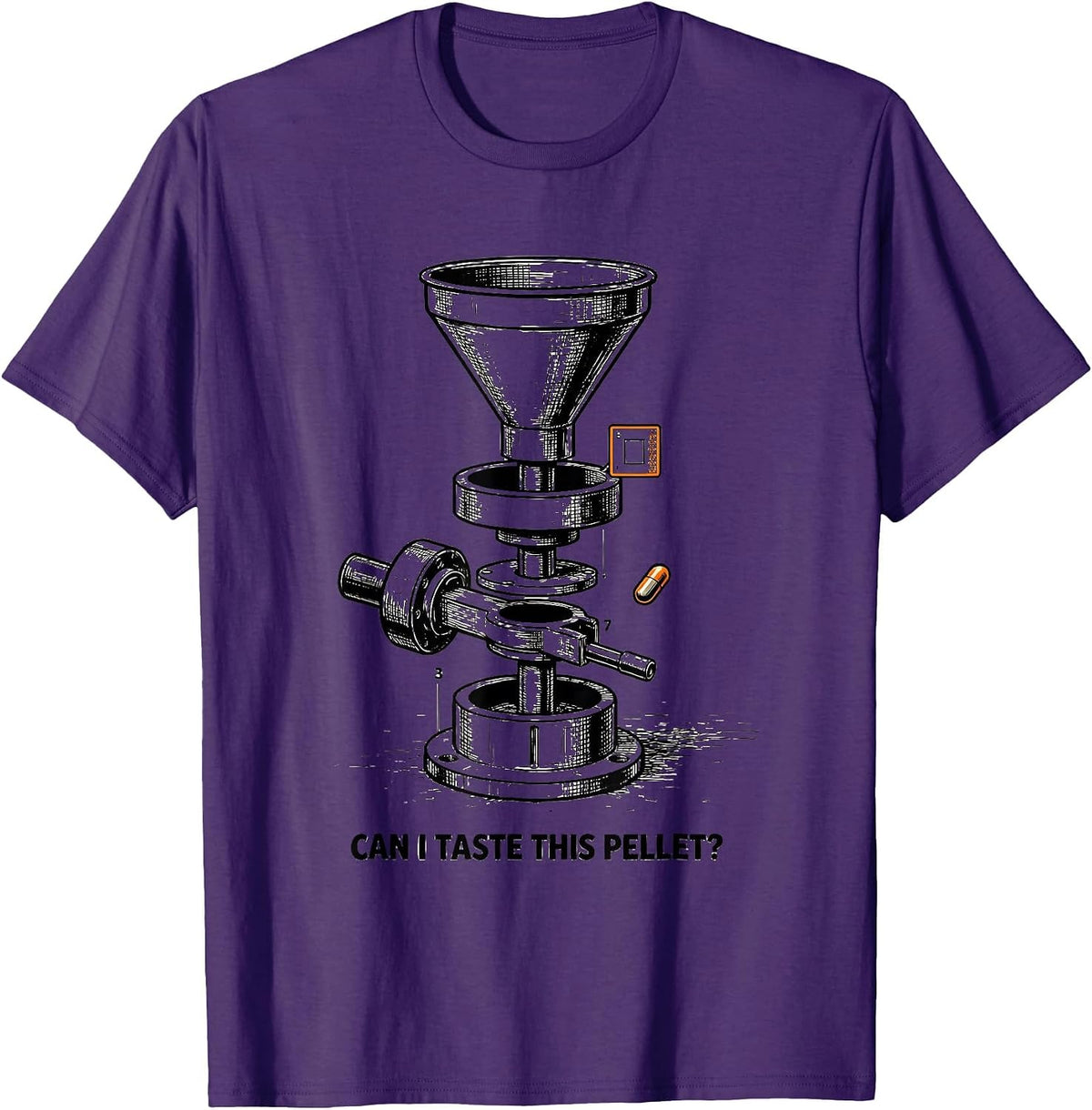 Can I Taste This Pellet Funny Science Teacher Humor Gift T-Shirt - Purple