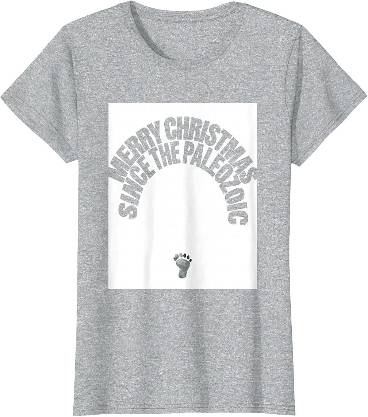 Merry Christmas Since The Paleozoic Funny Dinosaur Lover T-Shirt - Heather Grey