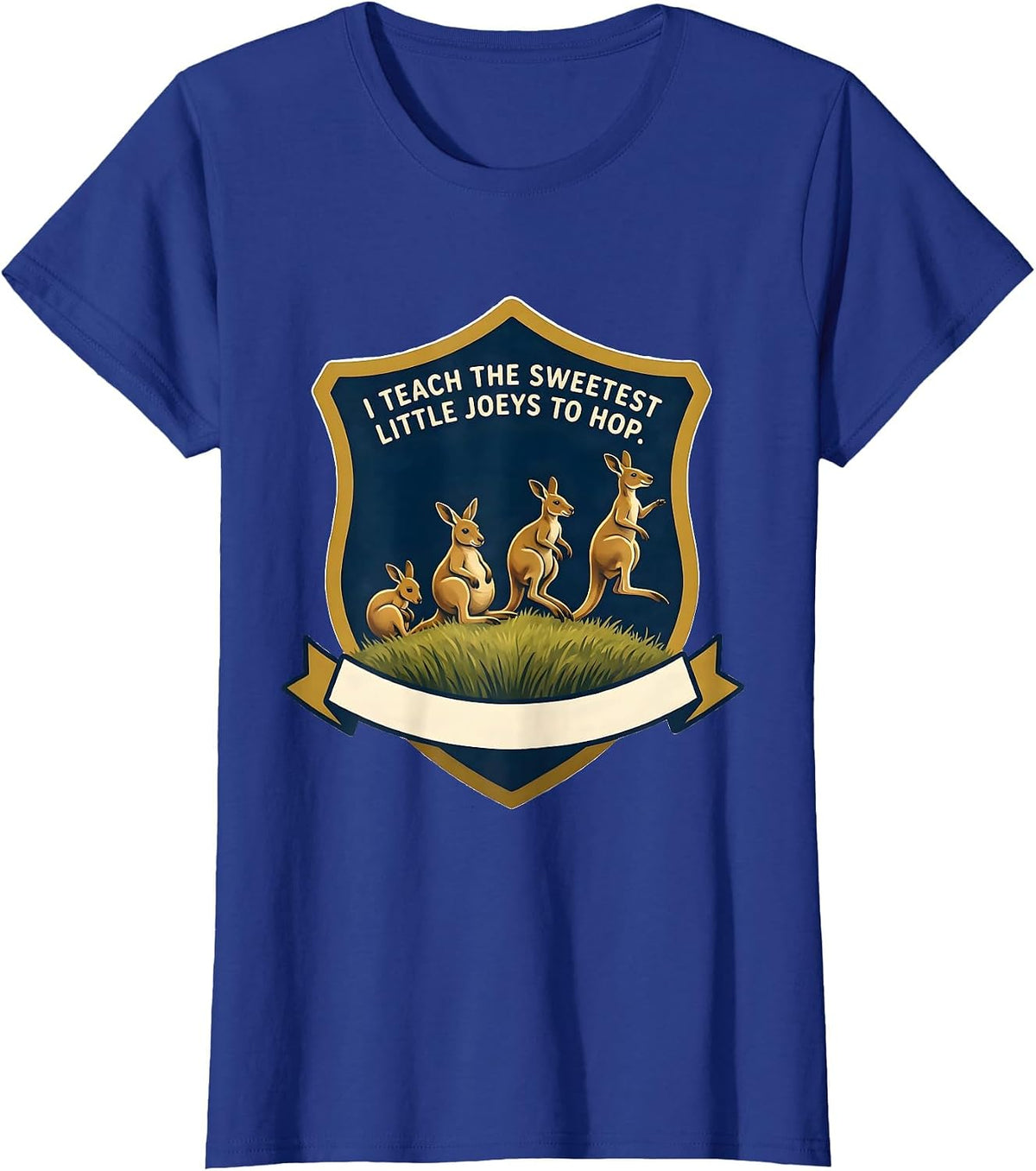 Women's I Teach The Sweetest Little Joeys To Hop Teacher T-Shirt - Royal Blue