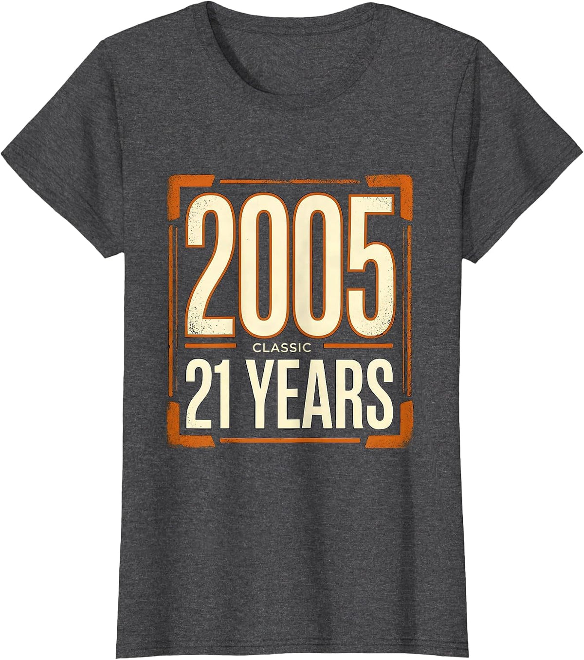 Women's Classic 2005 21 Years Vintage Birthday Gift 21st Milestone T-Shirt - Dark Heather Grey