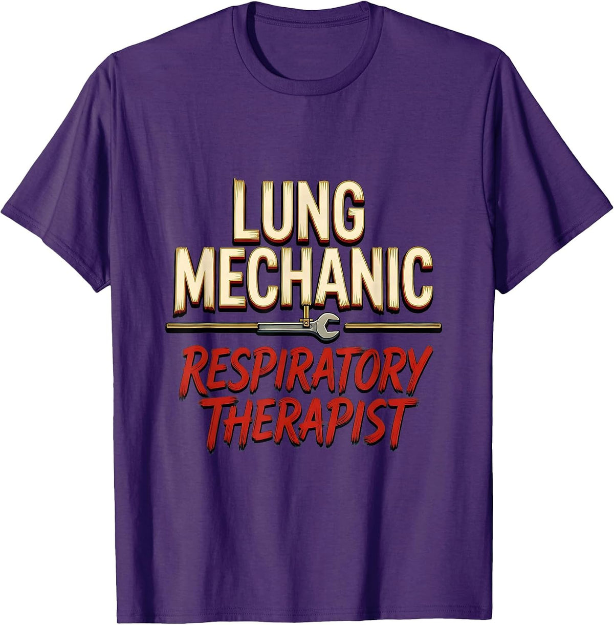 Lung Mechanic Respiratory Therapist Occupational Pride Humor T-Shirt - Purple