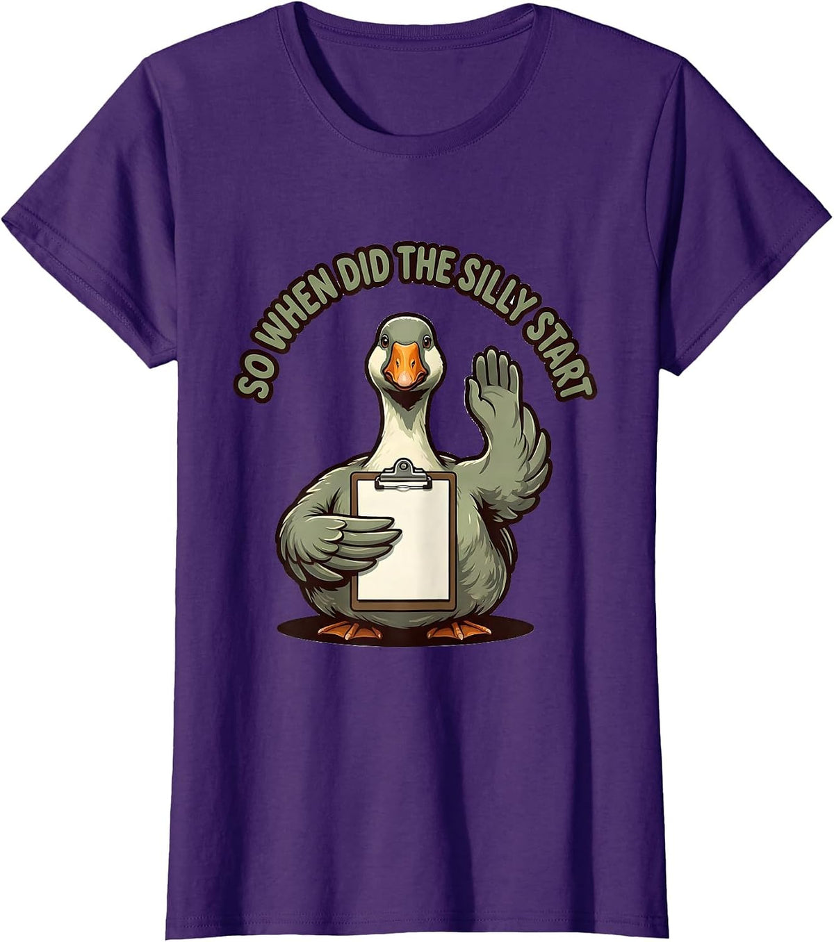 Women's So When Did The Silly Start Funny Mental Health Counselor T-Shirt - Purple