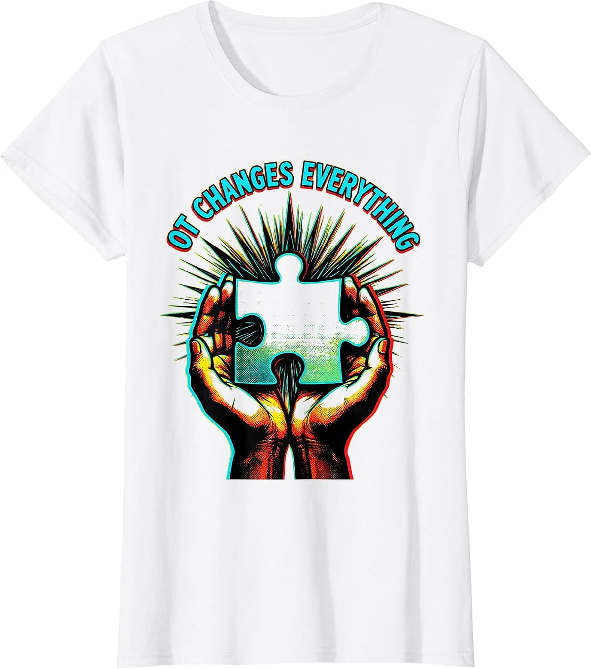 OT Changes Everything Occupational Therapy Design T-Shirt - White