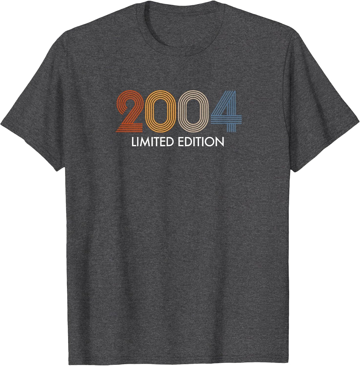 Retro 21 Years Vintage 2004 Limited Edition 21st Birthday T-Shirt - Dark Heather Grey