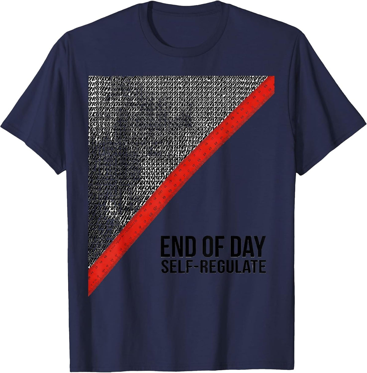 End Of Day Self-Regulate Occupational Therapy Sensory T-Shirt - Navy Blue