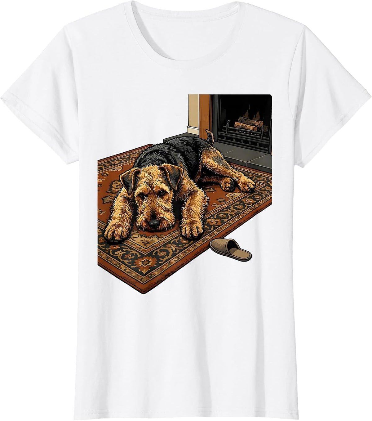 Airedale Terrier Funny Dog Lover Humor Gift T-Shirt - White