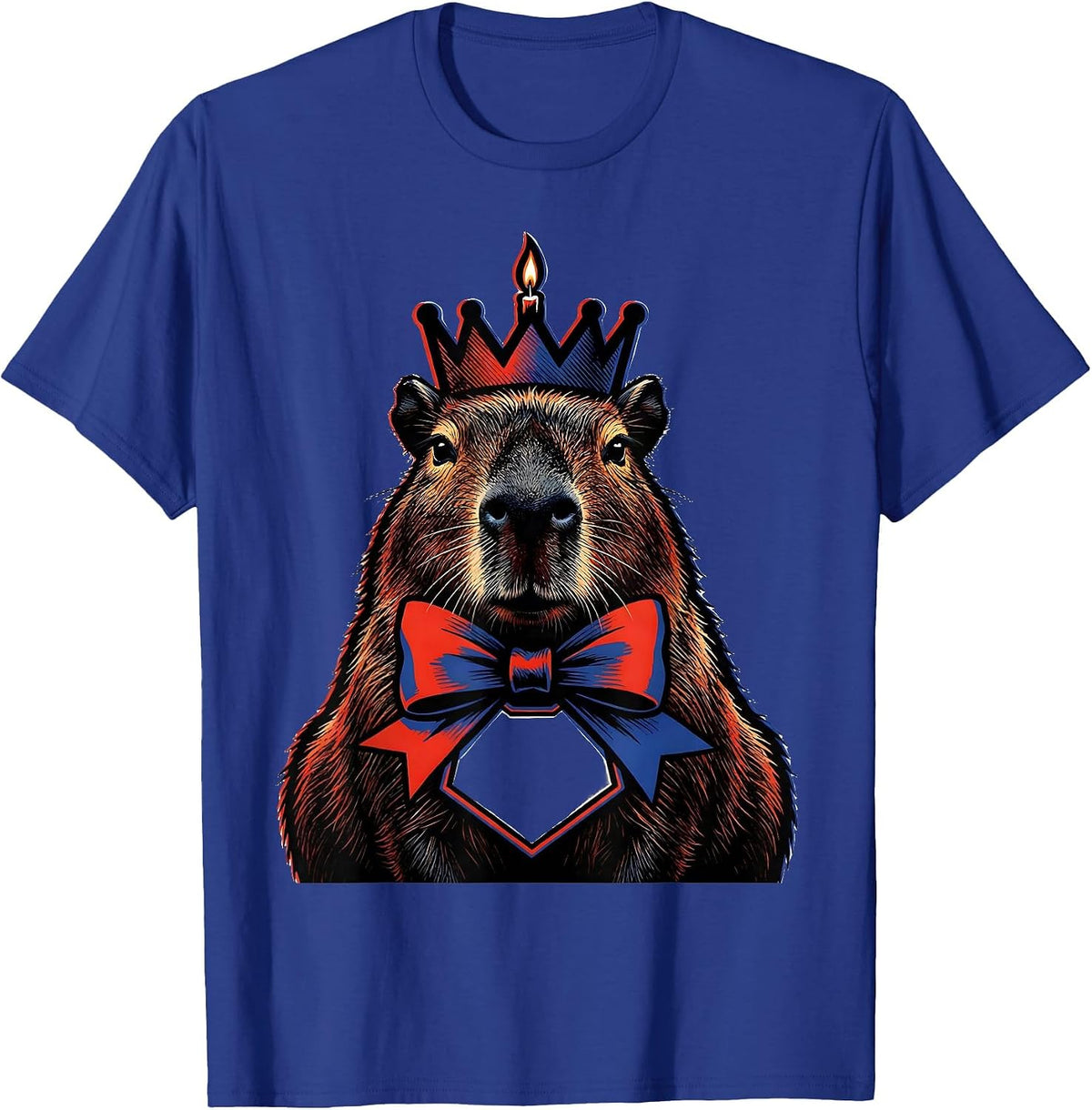 Men's Birthday Capybara Hybrid Meme Birthday Party Humor T-Shirt - Royal Blue