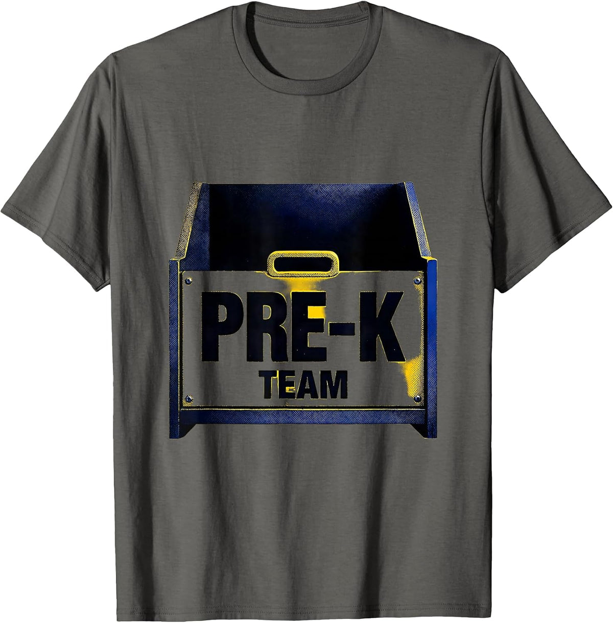 Men's Pre-K Team Funny Preschool Teacher First Day of School Gift T-Shirt - Asphalt Grey