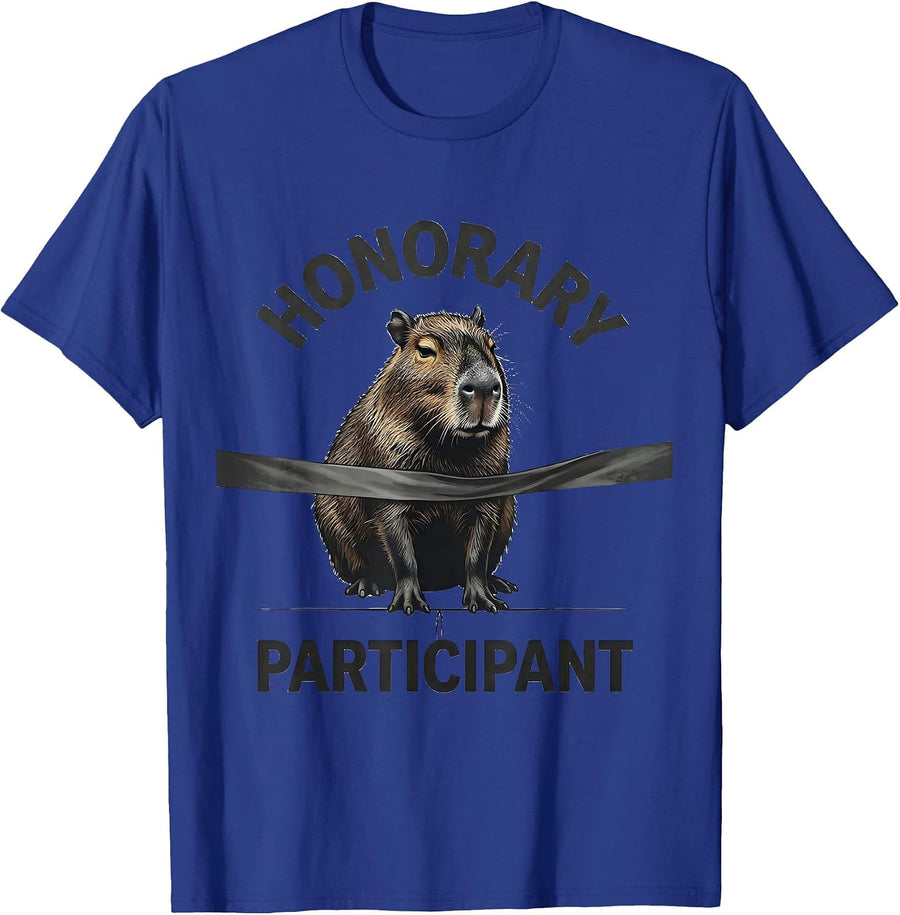 Honorary Participant Funny Capybara Meme Animal Humor T-Shirt - Royal Blue
