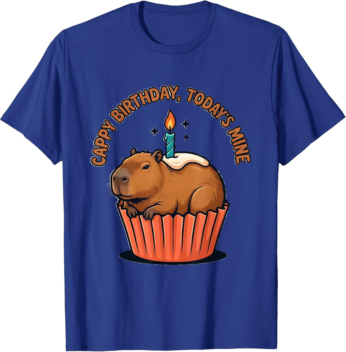 Men's Cappy Birthday Today's Mine Funny Capybara Kawaii Birthday T-Shirt - Royal Blue