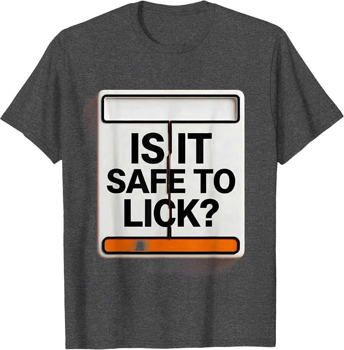 Men's Is It Safe To Lick Funny Periodic Table Science Teacher Gift T-Shirt - Dark Heather Grey