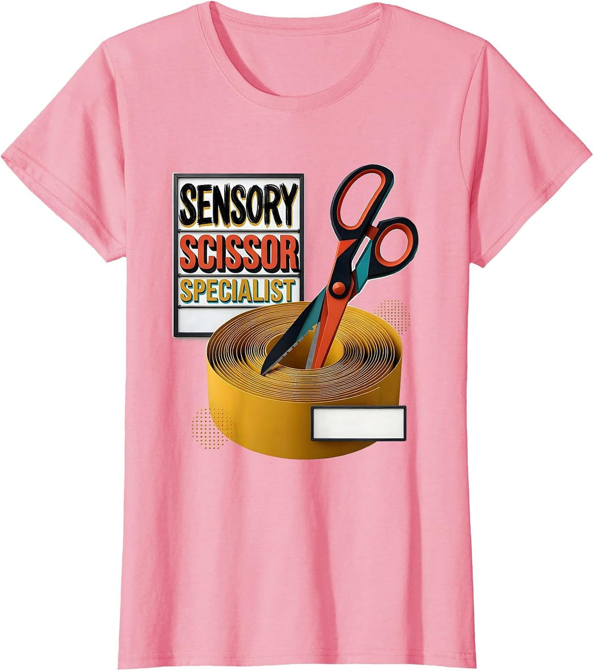 Women's Sensory Scissor Specialist Occupational Therapy Sensory T-Shirt - Pink