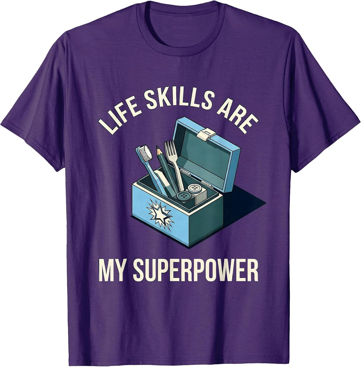 Men's Life Skills Are My Superpower Occupational Therapy T-Shirt - Purple