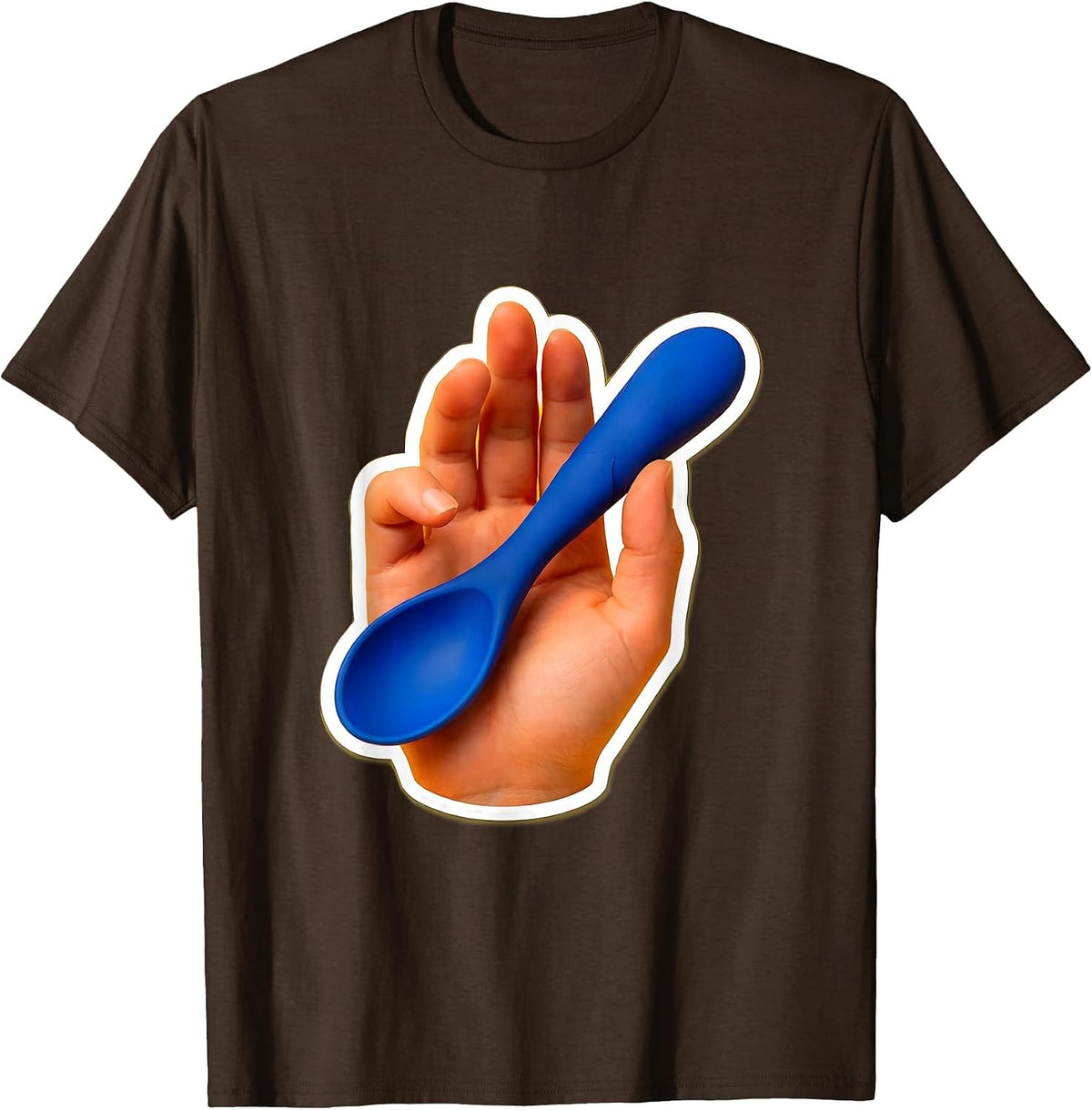 Occupational Therapy Adaptive Spoon Illustration T-Shirt - Brown