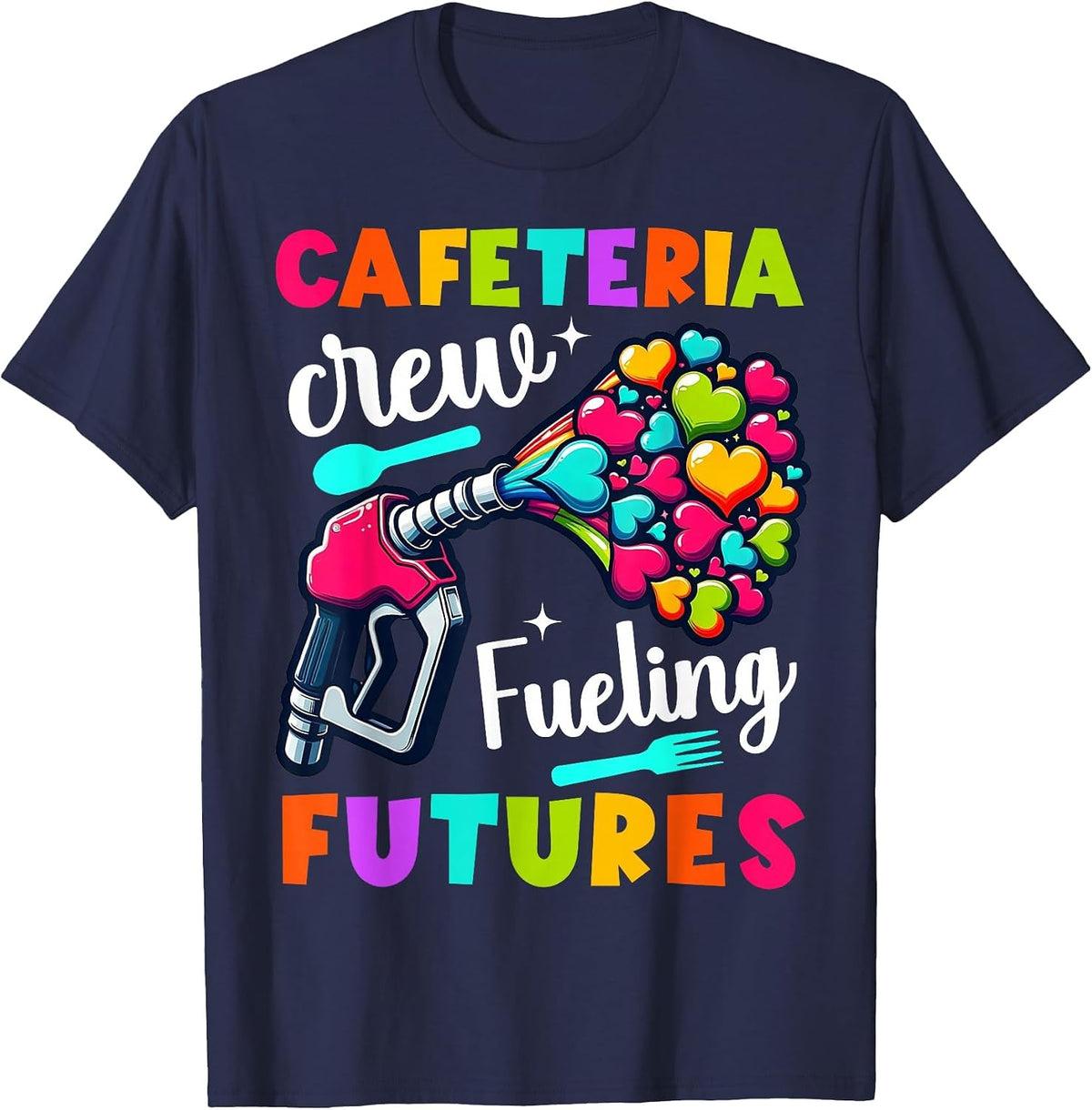 School Lunch Lady Squad a Food Fueling Future Cafeteria Crew T-Shirt - Navy Blue