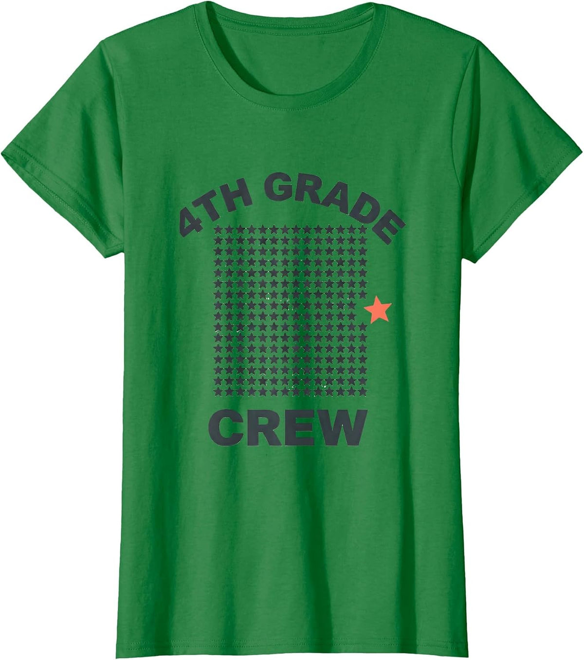 Women's 4th Grade Crew Minimalist Back to School Tie Dye Grade Level T-Shirt - Kelly Green
