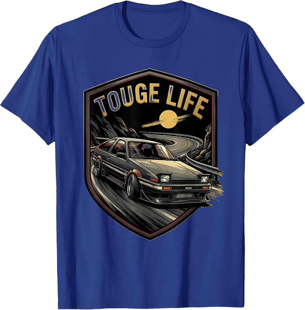 Men's Touge Life Custom JDM Drift Car Tuner Retro Vintage T-Shirt - Royal Blue