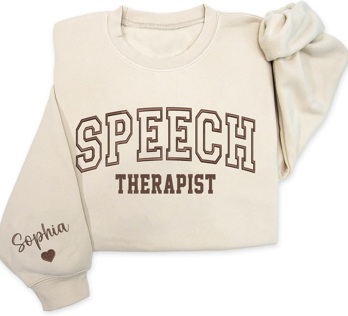 Custom Job Embroidered Sweatshirt, Personalized Job Roles Sweatshirt, Healthcare, Education, Wellness Gifts - Speech Therapy