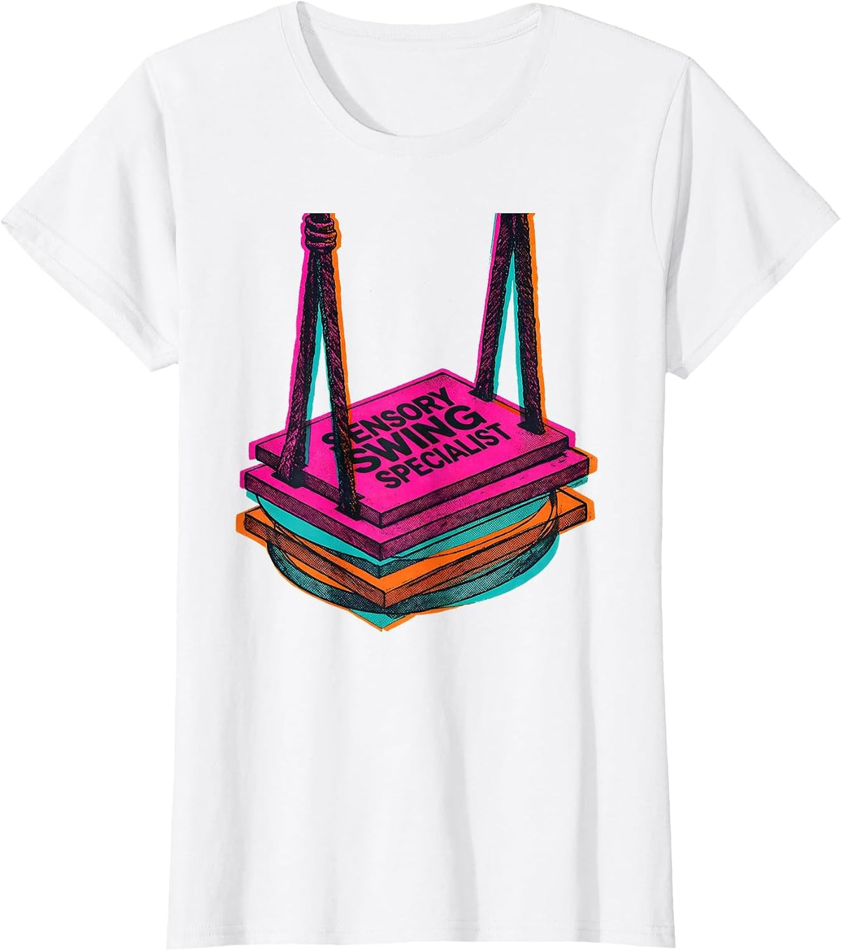Women's Sensory Swing Specialist Playful Occupational Therapy OT T-Shirt - White
