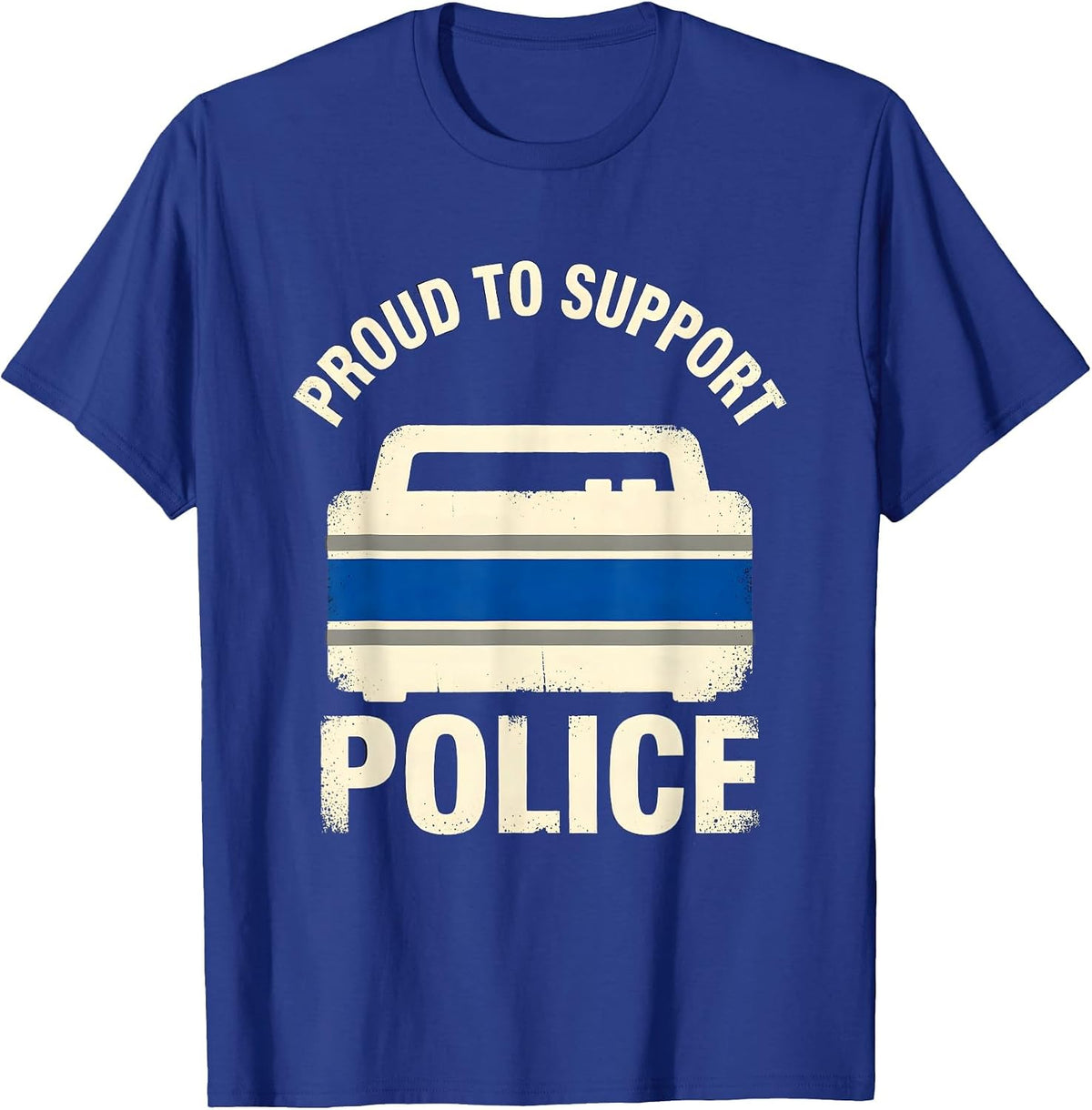 Proud To Support Police Thin Blue Line Back The Blue Law T-Shirt - Royal Blue