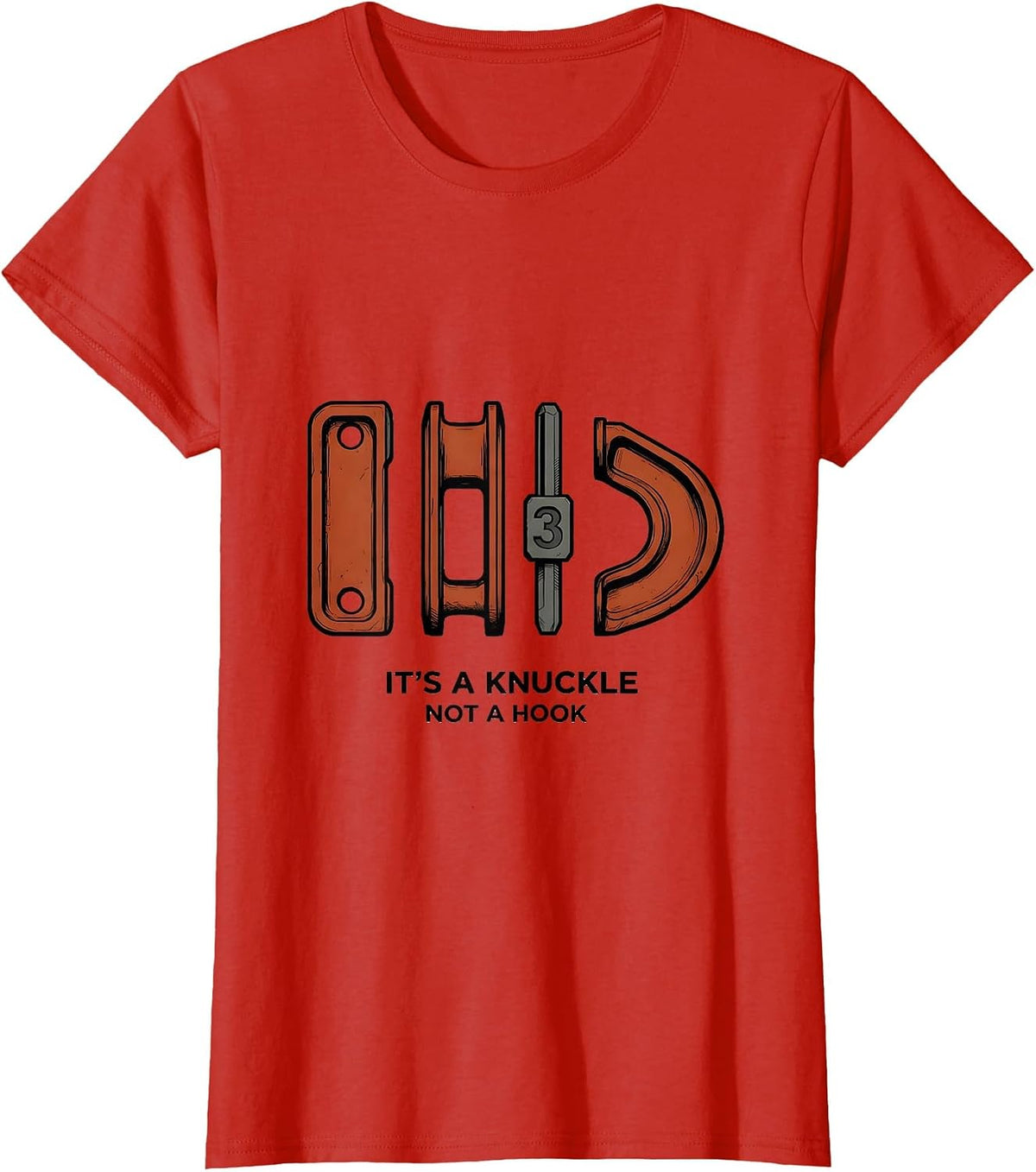 It's A Knuckle Not A Hook Funny Train Enthusiast Model T-Shirt - Red