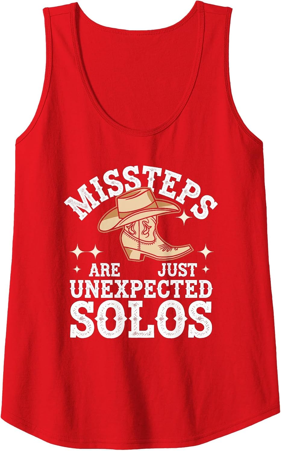 Line Dancing Missteps are Just Unexpected Solos Tank Top - Red