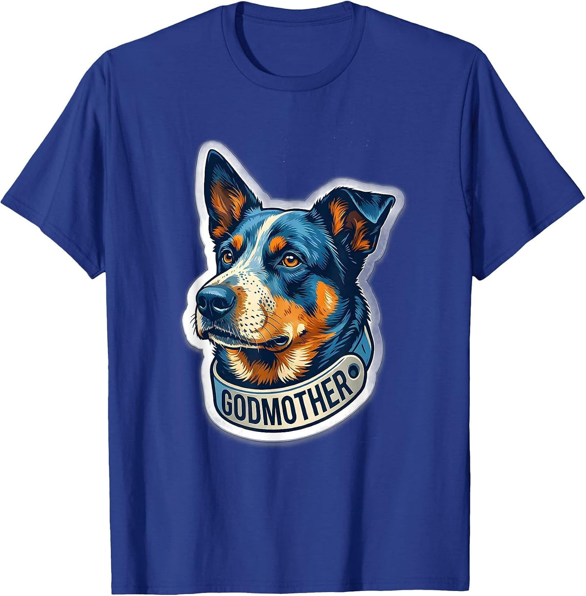 Godmother Blue Heeler Family Halloween Costume Matching T-Shirt - Royal Blue
