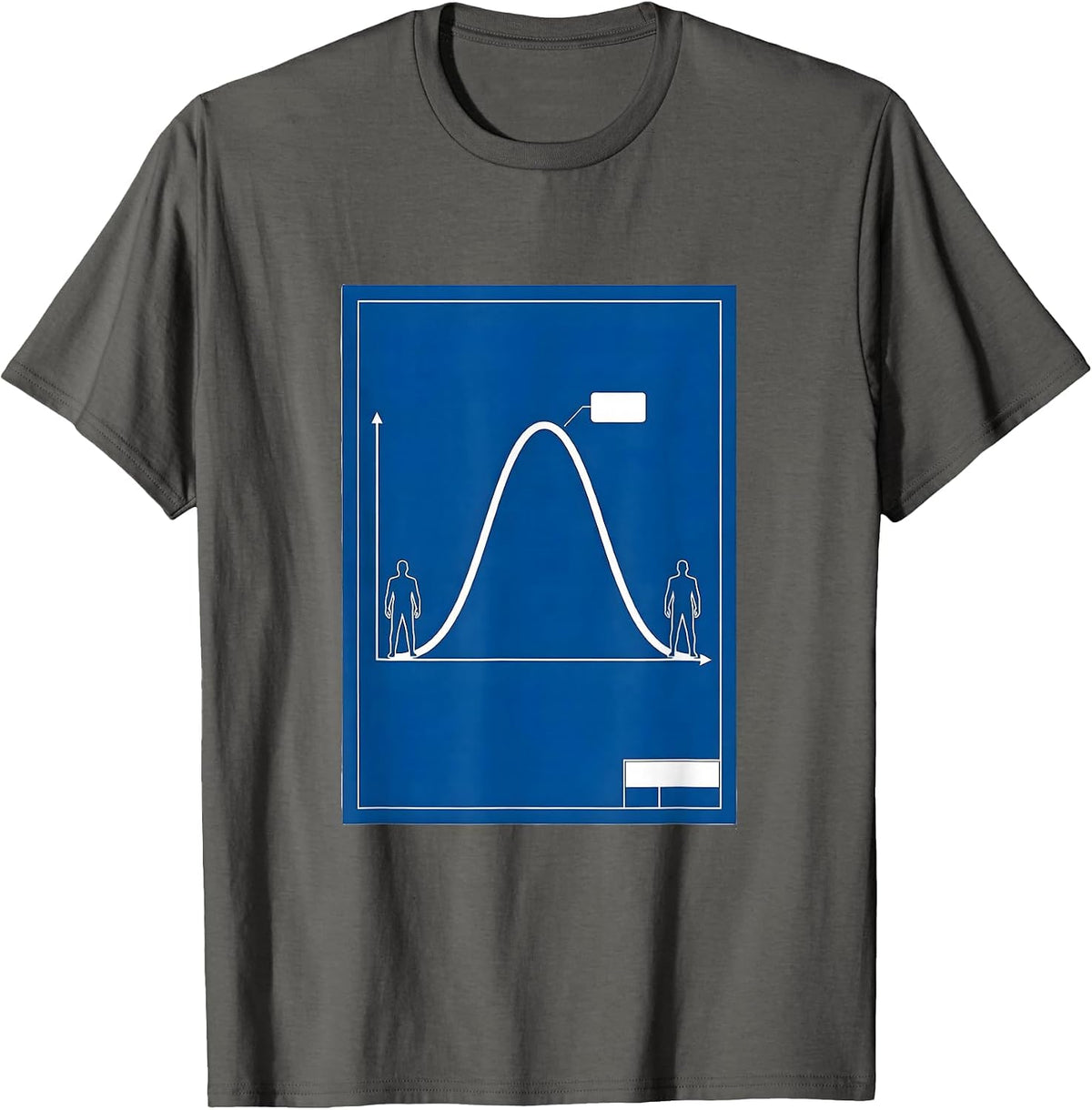 Men's Reaction Coordinate Curve Technical Blueprint Science Humor T-Shirt - Asphalt Grey