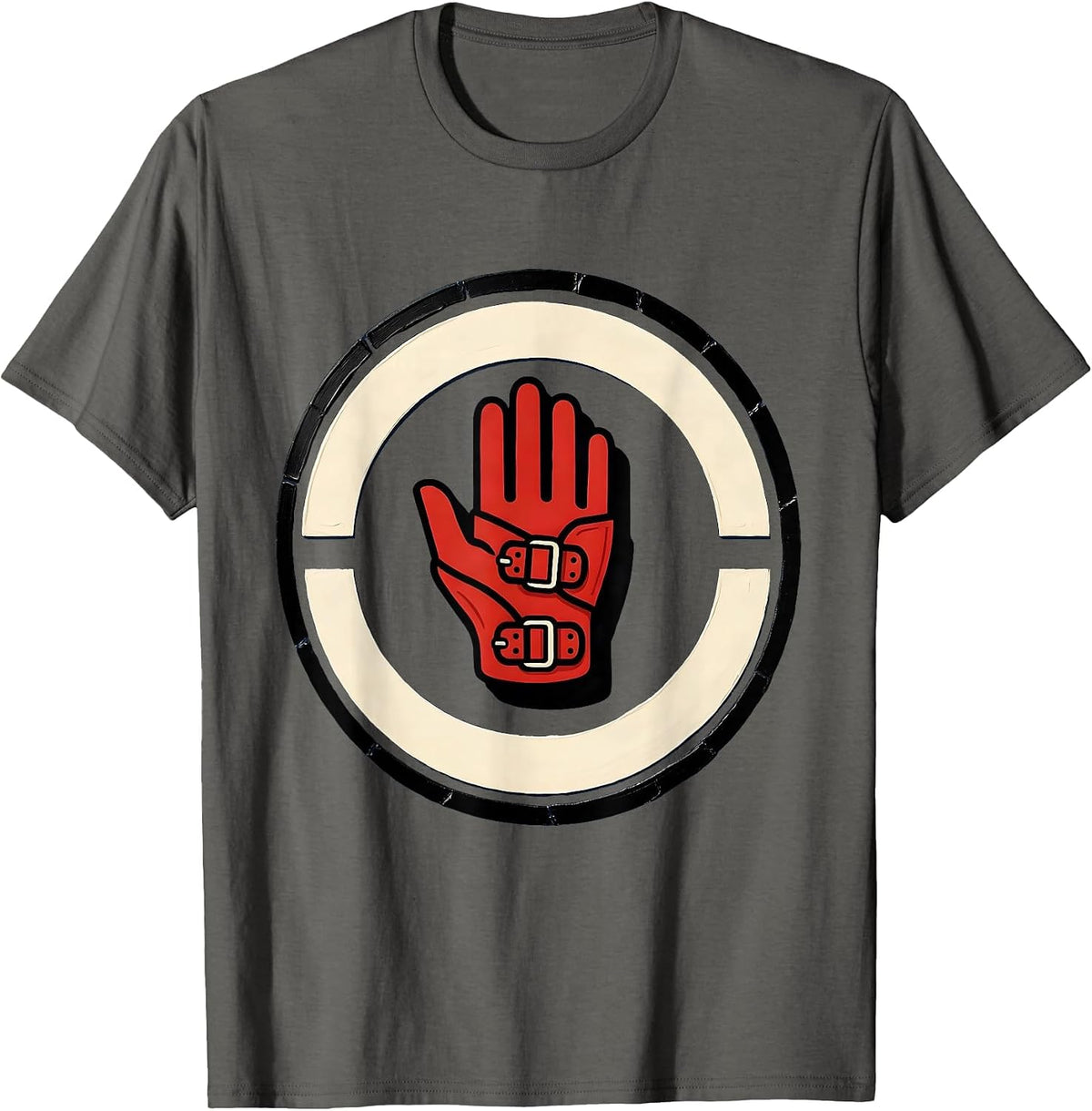 Sealed Wrist Splint Occupational Therapy Badge OT Humor T-Shirt - Asphalt Grey