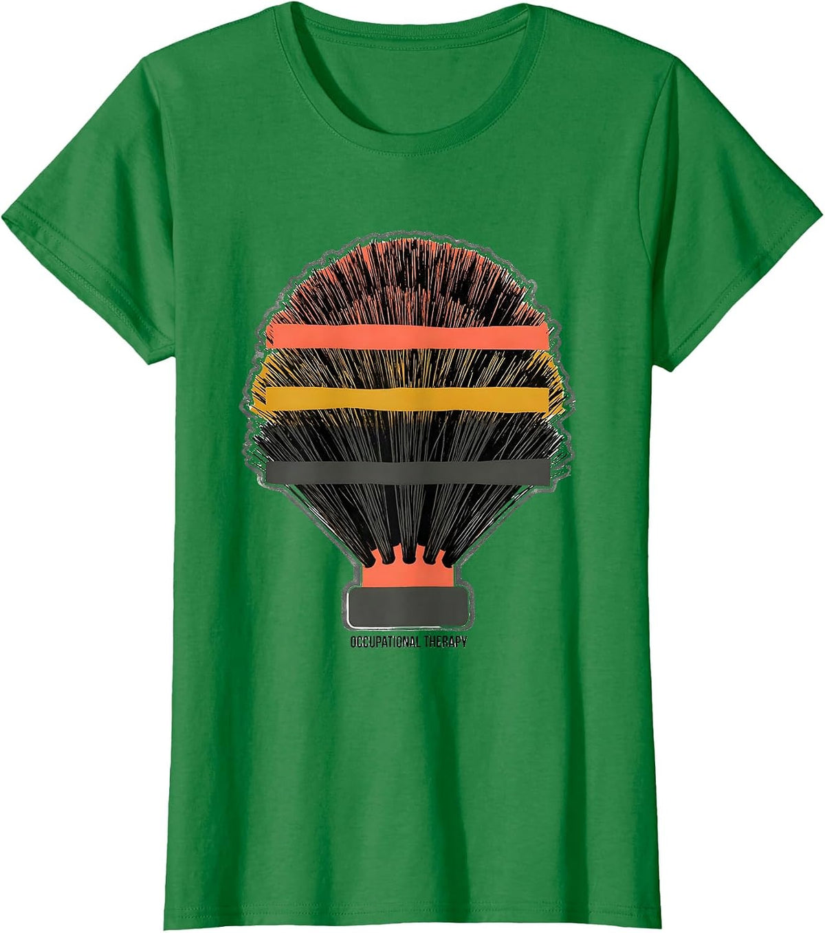 Women's Occupational Therapy Retro Screenprint OT Month Gift T-Shirt - Kelly Green