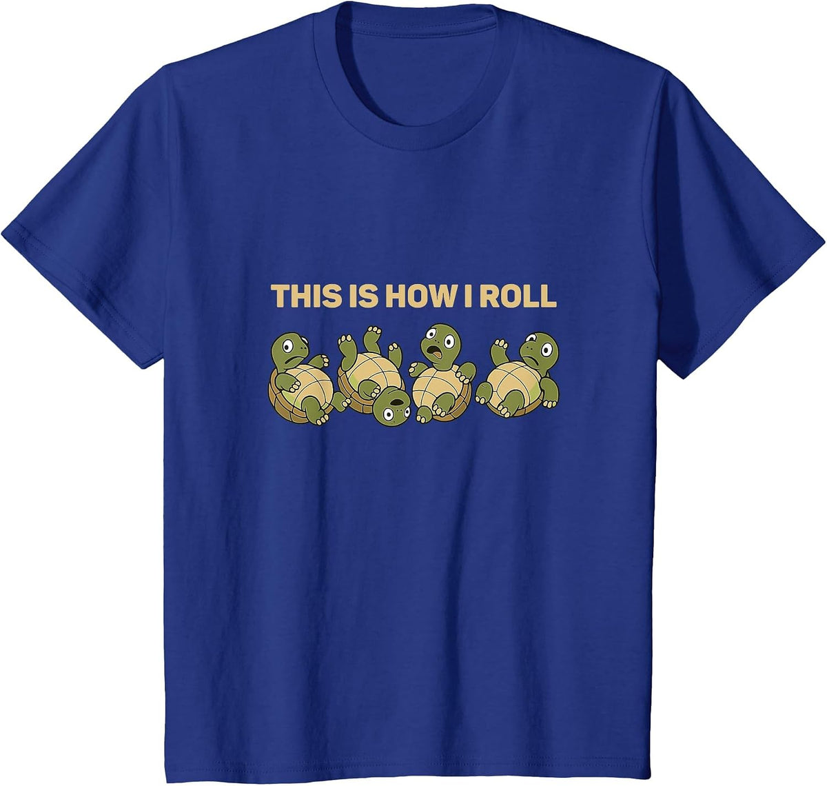 Rolling Funny Turtle How I Rolll Men Women Kids T-Shirt - Royal Blue