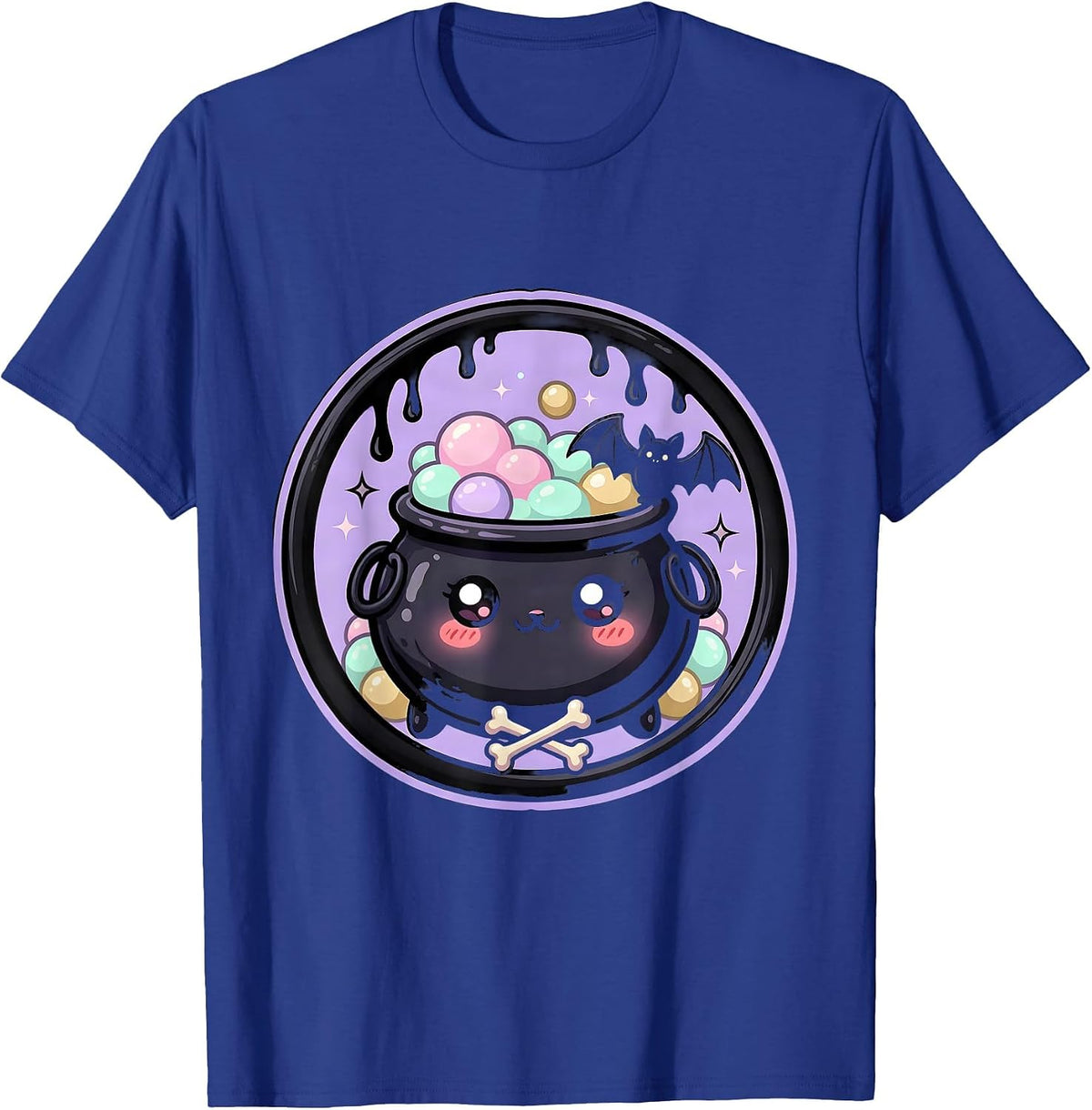 Overflowing Ale Cauldron Craft Beer Illustration T-Shirt - Royal Blue