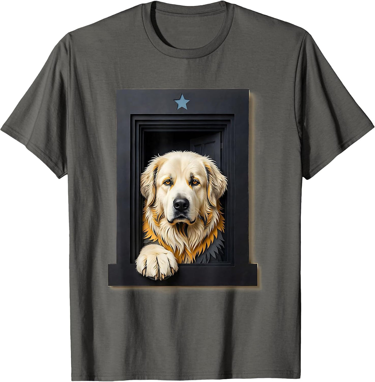Men's Great Pyrenees Dog Breed Funny Pet Lover Gift T-Shirt - Asphalt Grey