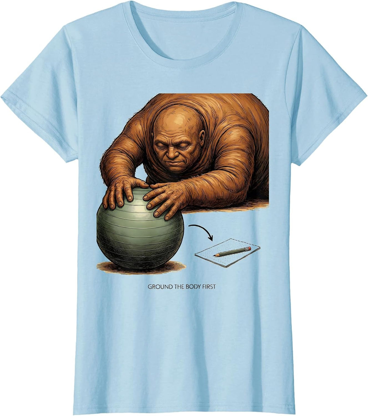 Women's Ground The Body First Occupational Therapy Sensory T-Shirt - Baby Blue