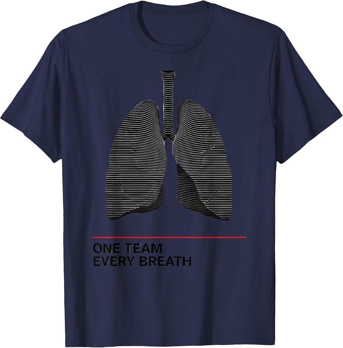 Men's One Team Every Breath Swiss International Respiratory T-Shirt - Navy Blue