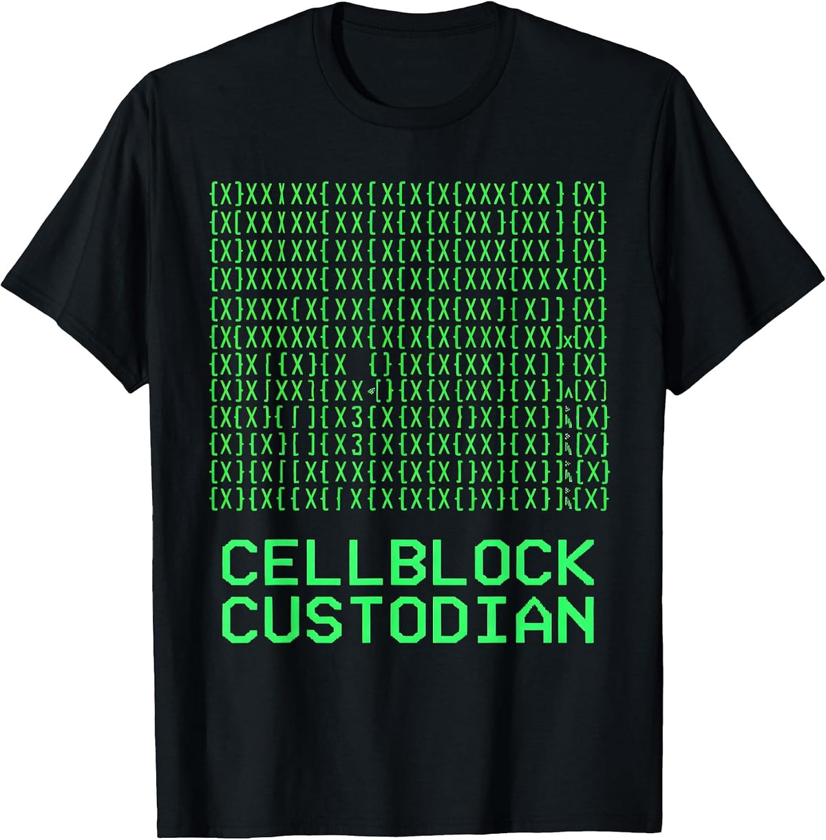 Men's Cellblock Custodian Funny Correctional Officer Law T-Shirt - Black