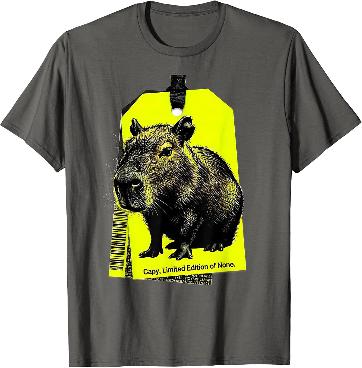 Capy Limited Edition of None Funny Capybara Meme Animal T-Shirt - Asphalt Grey
